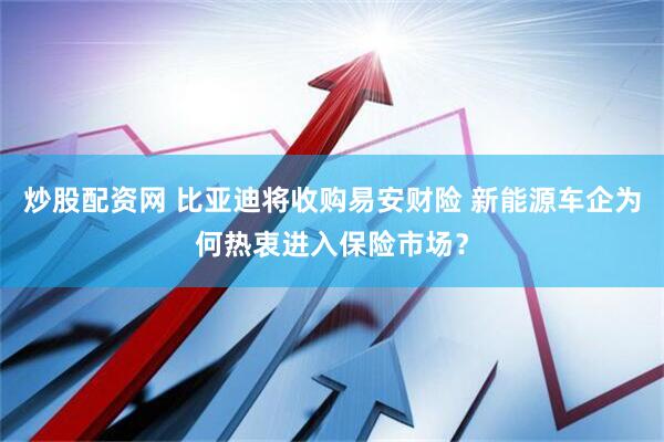 炒股配资网 比亚迪将收购易安财险 新能源车企为何热衷进入保险市场？